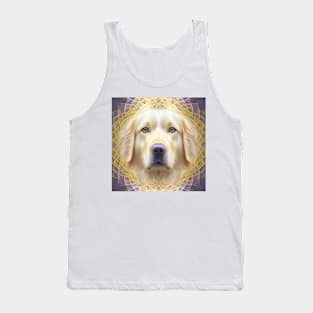 A Fractal Design of A Golden Retriever Tank Top